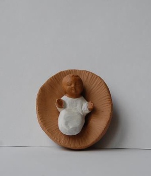 JESUS 5CM ET MANGEOIRE 7 CM CRECHE NUIT DE LUMIERE
