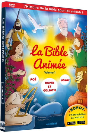 LA BIBLE ANIMEE - VOLUME 1 - DVD - L'HISTOIRE DE LA BIBLE OUR LES ENFANTS ! DES 4 ANS !