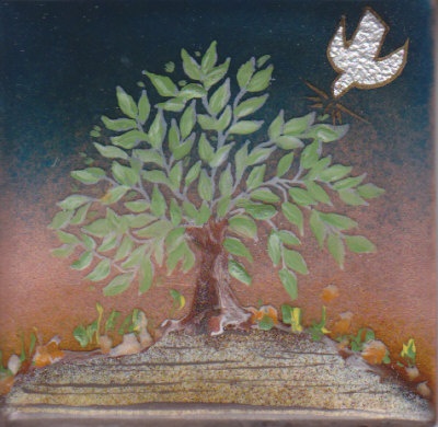 EMAIL EPANOUISSEMENT - ARBRE DE VIE - 8.4 X 8.4 CM NDSP