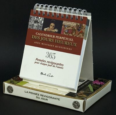 CALENDRIER PERPETUEL DES JOURS HEUREUX - COFFRET CALENDRIER CHEVALET NDSP