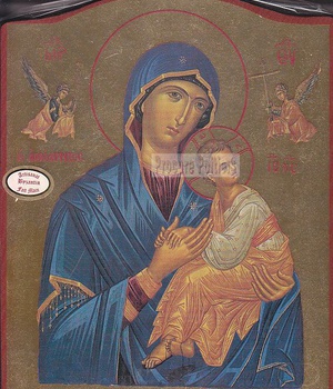 NOTRE DAME DU PERPETUEL SECOURS - ICONE DOREE A LA FEUILLE 23,5X19,5 CM - 372.68