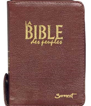 LA BIBLE DES PEUPLES VERSION POCHE (CUIR) ET FERMETURE ECLAIR
