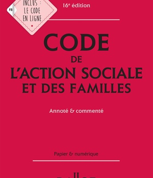 CODE DE L'ACTION SOCIALE ET DES FAMILLES 2020, ANNOTE & COMMENTE - 16E ED.