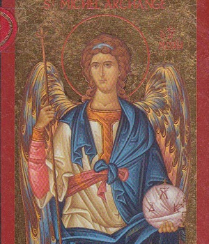 ICONE SAINT MICHEL SURFEUILLE D'OR 9.5X13.5 CM