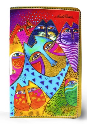 CAHIER SOUPLE - PETIT FORMAT - LB CHATS MULTICOLORES - 385X125MM