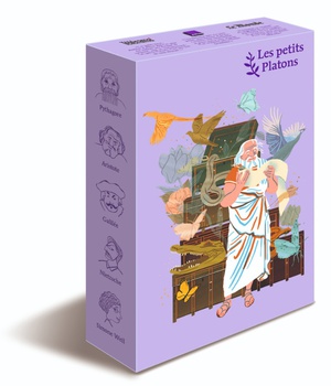 COFFRET LILAS GRAND FORMAT : PYTHAGORE, ARISTOTE, GALILEE, NIETZSCHE, SIMONE WEIL - PETITS PLATONS