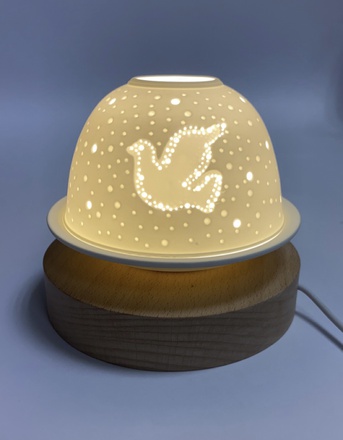 PHOTOPHORE EN PORCELAINE - COLOMBE