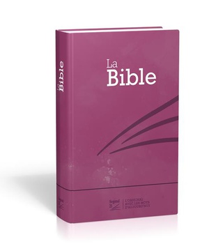 BIBLE SEGOND 21 COMPACTE - COUVERTURE RIGIDE MOTIF PRUNE