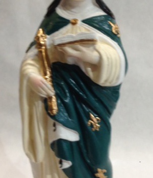 STATUE SAINTE RADEGONDE 16 CM PLATRE DECOREE
