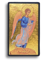 ICONE ANGE GARDIEN SUR FEUILLE D'OR 9X14.5 CM