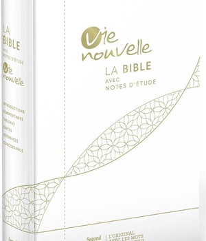 BIBLE D'ETUDE VIE NOUVELLE, SEGOND 21, BLANCHE - COUVERTURE SOUPLE, TOILE, TRANCHES OR