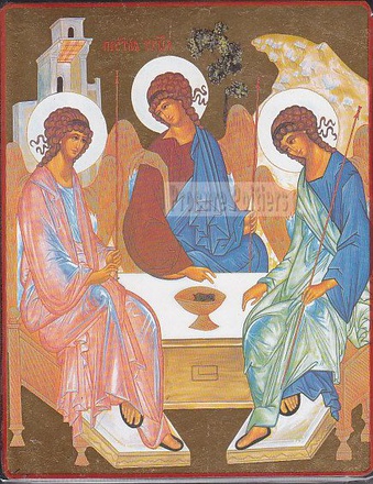 LA TRINITE DE ROUBLEV - ICONE DOREE A LA FEUILLE 15X18 CM - 754.67