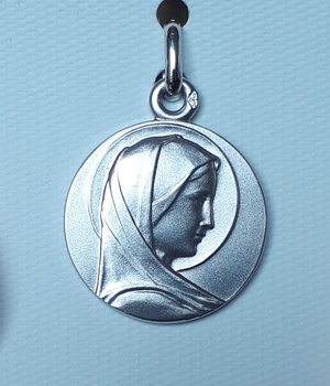 MEDAILLE VIERGE ARGENT 19 MM