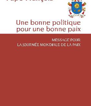 UNE BONNE POLITIQUE POUR UNE BONNE PAIX - MESSAGE POUR LA JOURNEE MONDIALE DE LA PAIX