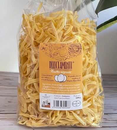 NOUILLES MOYENNES AUX OEUFS FRAIS 500G - ABBAYE D'OELENBERG