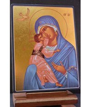 NOTRE DAME DE L'ESPRIT SAINT - ICONE DOREE A LA FEUILLE 19,7X14,9 CM - 126.67