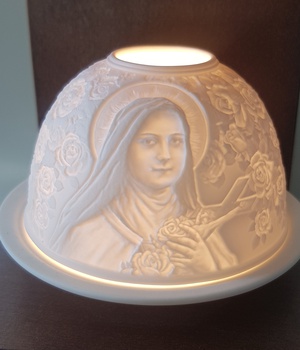 PHOTOPHORE PORCELAINE SAINTE THERESE
