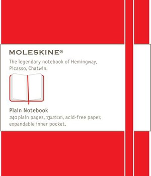 CARNET BLANC - GRAND FORMAT - COUVERTURE RIGIDE ROUGE