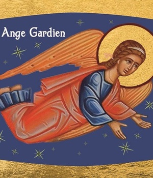 L' ANGE GARDIEN - ICONE DOREE A LA FEUILLE 16X12 CM