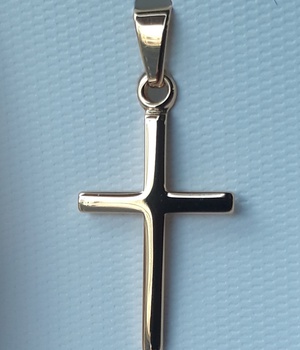 CROIX PLAQUE OR 21 MM