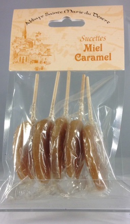 SACHET DE 5 SUCETTES MIEL CARAMEL