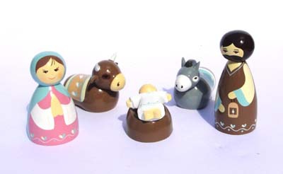 LOT NATIVITE ( JESUS MARIE JOSEPH ANE ET BOEUF ) CRECHE TOURNEE 2 - NDSP