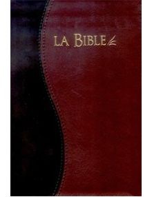 BIBLE SEGOND 21: DUO NOIR/BORDEAUX, TRANCHES OR, FERMETURE ECLAIR