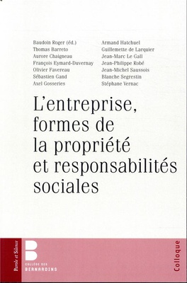 L'ENTREPRISE, FORMES DE LA PROPRIETE ET RESPONSABILITE