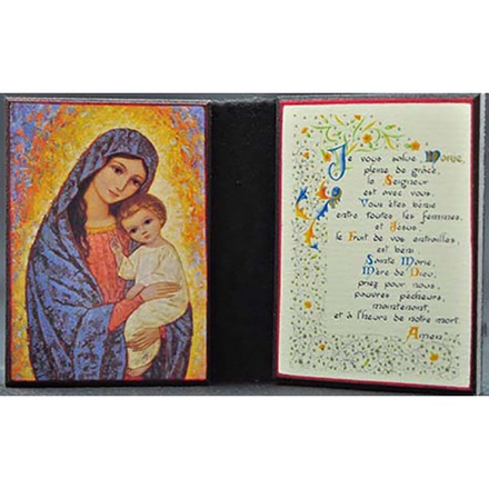 ICONE OR DIPTYQUE VIERGE DE LUMIERE-JE VOUS SALUE MARIE 9.5X13 CM
