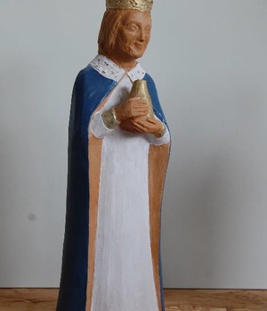 ROI MAGE FRANC CRECHE NUIT DE LUMIERE 18 CM