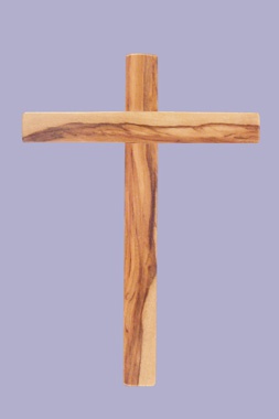 CROIX BOIS NUE SEULE OLIVIER 12x9 CM EPAISSEUR 1 CM