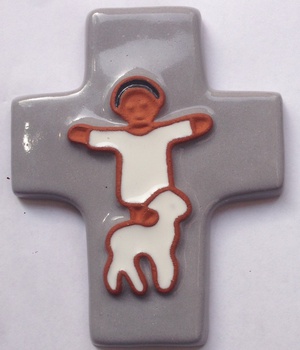 CROIX CERAMIQUE BERGER ET MOUTON