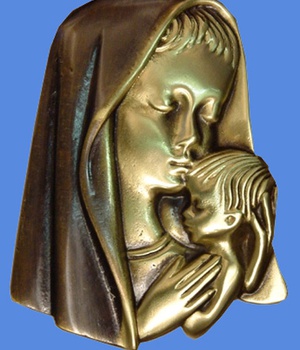 VIERGE ENFANT BRONZE A ACCROCHER 5.5 CM NDSP