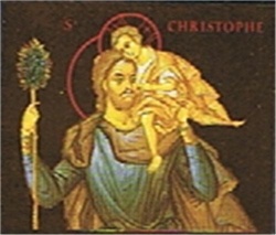 SAINT CHRISTOPHE - MINI ICONE AUTOCOLLANTE 5X7 CM - 604.11