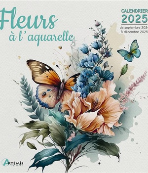 CALENDRIER FLEURS A L'AQUARELLE 2025