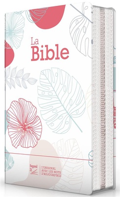 BIBLE SEGOND 21 COMPACTE - COUVERTURE SOUPLE TOILEE MOTIF FLEURI AVEC FERMETURE ECLAIR