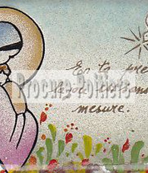 EMAIL VIERGE AU COEUR 10X7CM RT 10VR 1063 BLC /A NDSP