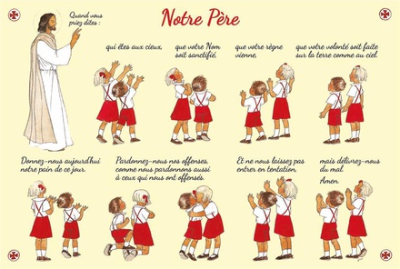 CARTE A5 NOTRE PERE - VOUVOIEMENT - EDITION ILLUSTREE