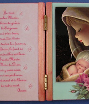 DIPTYQUE BOIS CERISIER VIERGE A L ENFANT ET JE VOUS SALUE MARIE 10X14 CM