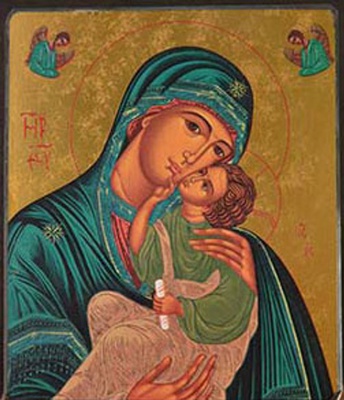 NOTRE DAME DE L'ESPERANCE - ICONE DOREE A LA FEUILLE 12X9,6 CM - 105.63