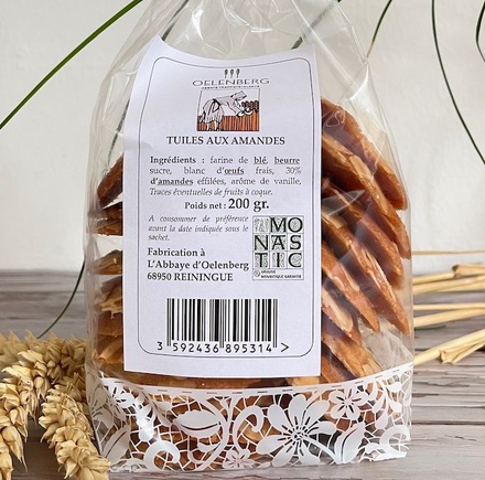 TUILES AUX AMANDES 200G - ABBAYE D'OELENBERG