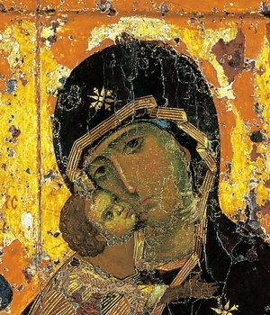 ICONE VIERGE DE VLADIMIR 17.5X23.5 CM
