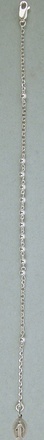 BRACELET DIZAINIER ARGENT AVEC MEDAILLE MIRACULEUSE LONGUEUR 19.5CM