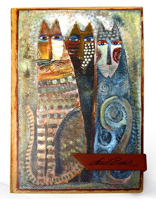 CARNET COUVERTURE RIGIDE - MOYEN FORMAT - LB CHATS ETHNIQUES 120X170MM