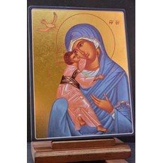 NOTRE DAME DE L'ESPRIT SAINT - ICONE DOREE A LA FEUILLE 19,7X14,9 CM - 126.67