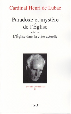 PARADOXE ET MYSTERE DE L'EGLISE