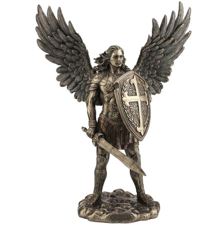 STATUE BRONZE COULE A FROID SAINT MICHEL 36 CM