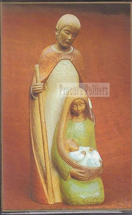 ICONE CITHARE 13X20CM SAINTE FAMILLE CHEVEUX COUFFIN NDSP