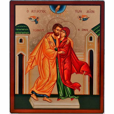 ICONE LA RENCONTRE DE ANNE ET JOACHIM 19.5X23.5 CM