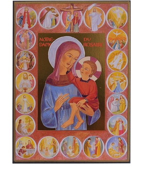 NOTRE DAME DU ROSAIRE - ICONE CLASSIQUE 22X18,1 CM - 602.74